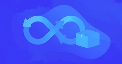 CI/CD infinity loop illustration with a deployment package