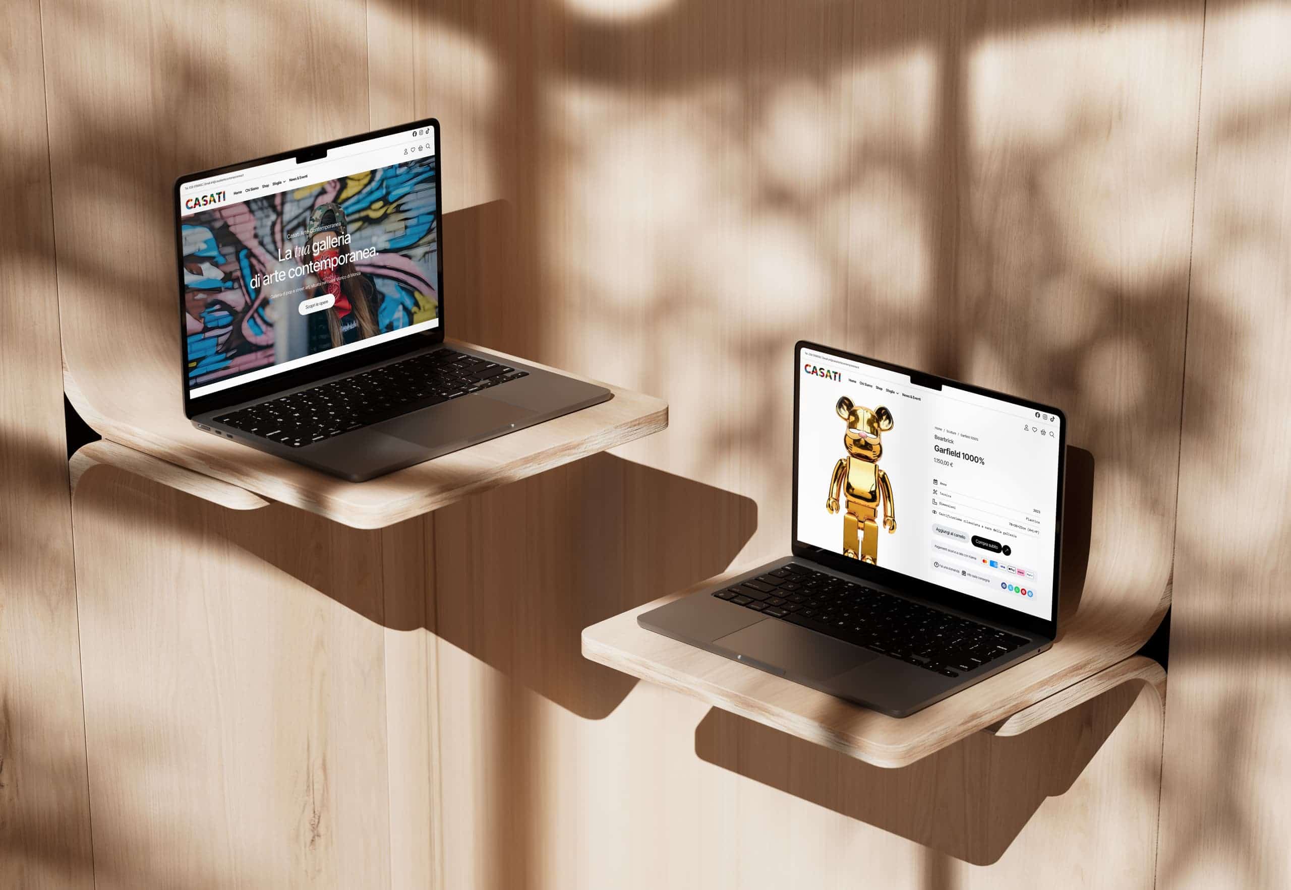 Casati Arte website case study mockup